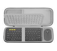 Geekria Étui de Transport Rigide pour Voyage, Compatible avec Logitech K380s/K380 + M355/M350s, Sac de Protection Clavier et Combo Souris Pebble (Gris foncé)