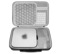 GEEKRIA Étui de voyage rigide, compatible avec Apple Mac mini Desktop 2023/2020 et compatible avec Magic Keyboard, Magic Mouse (gris foncé)
