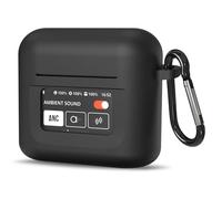 Geekria Étui en Silicone Compatible avec Les écouteurs sans Fil JBL Tour Pro2 True Wireless, Housse de Protection pour écouteurs avec Crochet Porte-clés, Port de Charge Accessible (Noir)