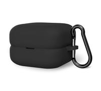 Geekria Étui en Silicone Compatible Sony LinkBuds Open WF-L910, écouteurs True Wireless, Coque de Protection avec Mousqueton et Port de Charge Accessible (Noir)