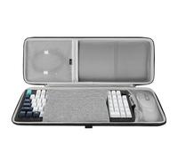 Geekria étui Rigide 96% pour Clavier et Combo Souris, Compatible avec Keychron V5 Max/Q5 Pro, Aula F99, RK Royal KLUDGE S98, RedThunder K95, Sac de Voyage 100 Touches (Gris foncé)