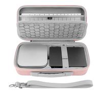 GEEKRIA Étui Rigide de Voyage pour Ordinateur de Bureau, Compatible avec Apple 2026 Mac Mini M5 / 2024 Mac Mini M4 / Pro, adapté à Magic Keyboard, Mouse, Trackpad et Accessoires (Rose)
