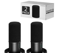Geekria Foam Windscreen pour créateurs, Compatible avec Le Micro Fifine AmpliGame K688, bonnette antipop en Mousse, Protection Anti-Vent, bonnettes de Micro feutrées (Pack de 2)