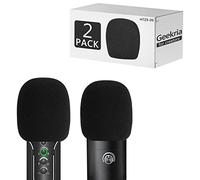 Geekria for Creators Bonnette Anti-Vent en Mousse pour Microphones de 1,6" de diamètre,Housse en Mousse Anti-Pop,Filtre en Mousse éponge Compatible avec Le Profil Sennheiser,Fifine K669B(Lot de 2)