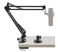 Geekria for Creators Bras de microphone compatible avec HyperX QuadCast, QuadCast S, SoloCast Mic Boom Arm avec adaptateur de montage à bride de table, support de suspension, support de bureau