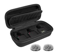 Geekria for Creators - Étui de microphone sans fil GO Gen 3 avec 2 protections pare-brise, compatible avec Rode Wireless GO 2, PRO, ME, étui de transport rigide avec pare-brise (doublure noire)