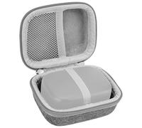 Geekria for Creators Étui de Transport pour Microphone Compatible avec Hollyland Lark A1, M1, C1, Rode Wireless Micro, Boya Mini et boîtier de Charge Maono Wave T1 Mini, Rigide (Gris Clair)