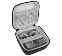Geekria for Creators Étui de Transport pour Microphone Compatible avec Hollyland Lark M2, LarkA1, Maono WaveT5 et boîtier de Charge Rode Wireless Micro, Rigide avec Rangement pour câbles (Noir)