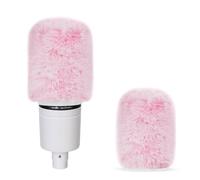 Geekria For Creators Lot de 2 bonnettes en fourrure pour microphones de 38 mm de diamètre - Compatible avec FIFINE A6 (rose)