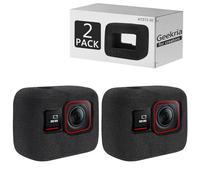 Geekria for Creators Lot de 2 housses coupe-vent compatibles avec Insta360 Ace Pro 2, Ace Pro, Ace Action, cadre de boîtier, accessoires en éponge de réduction du bruit (noir)