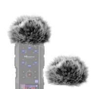 Geekria for Creators Lot de 2 pare-brises en fourrure compatibles avec enregistreur ZOOM H6 Essential Handy Recorder, micro DeadCat, pare-brise en peluche, enregistreur numérique portable (gris)