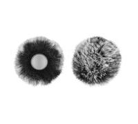 Geekria for Creators Lot de 2 pare-brises en fourrure compatibles avec micro sans fil BOYA Omic, micro DeadCat, protection contre le vent, réduction du bruit du vent (gris)