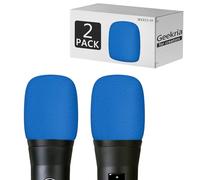 Geekria For Creators Lot de 2 pare-brises en mousse compatibles avec AKG P2, P3S, P5i, C5, D5, D7, DMS100, DMS300 - Filtre en mousse éponge (bleu)