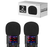 Geekria for Creators Lot de 2 pare-brises en mousse compatibles avec enregistreur pratique Zoom H4, housse de protection contre le vent, filtre en mousse éponge, enregistreur numérique portable (noir)