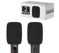 Geekria for Creators Lot de 2 pare-brises en mousse compatibles avec le système de microphone sans fil JBL PartyBox et le pare-brise anti-pop JBL PartyBox (noir)