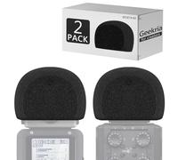 Geekria For Creators Lot de 2 pare-brises en mousse compatibles avec ZOOM H5, H6 Handy Recorder, housse de protection contre le vent pour micro, filtre en mousse éponge, enregistreur numérique