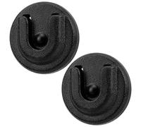 Geekria for Creators Lot de 2 supports universels pour microphone radio Ham CB - Bouton rond - Compatible avec Motorola CDM1250, CDM750, GM300, M1225, GM3688 - Noir