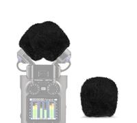 Geekria for Creators Lot de 3 pare-vent en fourrure compatibles avec enregistreur pratique Zoom H5 Studio - Micro DeadCat - Housse en peluche - Enregistreur numérique portable (noir)