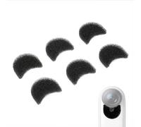 Geekria For Creators Lot de 6 bonnettes anti-vent pour microphone compatible avec Insta360 GO3, 3S Action Camera, réduction du bruit du vent, mousse pour micro