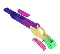 GEEKRIA Game Gun Controller Compatible avec Nintendo Switch/Switch OLED Joy-Cons Gun Jeux de tir Accessoires de jeu, Compatible avec Splatoon 3 et autres jeux de tir Switch (Violet/Jaune)