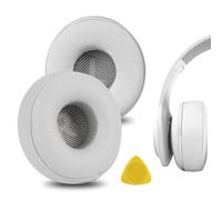 GEEKRIA Geekria QuickFit Coussinets de rechange en cuir protéiné pour casque JBL Everest 300, V300BT Blanc, (EJZ252-02)