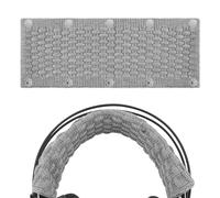 Geekria Grand Coussinet de Serre-tête en Tissu tricoté, Compatible avec Logitech, Turtle Beach, Panasonic, AKG, Sennheiser, écouteurs Sony, Installation DIY Facile (Gris)
