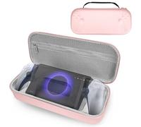 GEEKRIA Hard Storage Case Compatible with Sony PlayStation Portal Remote Player, PS5 Portal Remote Player Built-in Stand Design Handheld Carrying Case, Shockproof Protective Travel Bag (Pink)