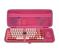 GEEKRIA Housse de Clavier 75%, étui de Voyage à Coque Rigide pour Clavier mécanique Compact 84 Touches, Compatible avec Nuphy Air75, Logitech Pop Keys/Pop Icon (Rose)