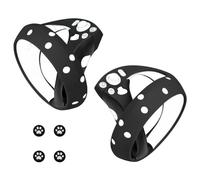 Geekria Housse de Manette en Silicone Compatible avec Sony PlayStation VR2, Manette PS VR2,Manchon de Protection Anti-Chute, poignées à Anneau Souple,Design Unibody, Coque de poignée de Manette(Noir)