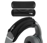 Geekria Housse de Serre-tête de Remplacement Courte avec Fermeture Scratch + Coussin en Cuir protéiné, Compatible avec Skullcandy, Bose, JBL, Sony, Accessoire, Installation DIY (Noir)