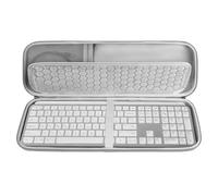 Geekria Housse de Transport pour Clavier, Compatible avec Logitech MX Keys S/MX Keys Advanced, Étui Rigide EVA (Gris Clair)