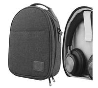 Geekria Housse pour Casque Compatible avec Anker Soundcore Life35,Parrot Zik 2,Plantronics BackBeat GO 810,Sac de Transport de Voyage de Protection de Remplacement avec Rangement de câble(Gris foncé)