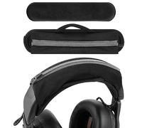 Geekria Large Hook and Loop Bandeau Cover + Bandeau Protector avec Fermeture éclair/Installation DIY Aucun Outil nécessaire, Compatible avec AKG, JBL, Razer, Sennheiser, Turtle Beach (Velour)