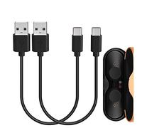 Geekria Lot de 2 câbles de charge courts pour écouteurs USB compatibles avec Sony WF-1000XM5 WF-1000XM4 LS900N LinkBuds INZONE Buds WF-H800, cordon de charge d'alimentation de rechange USB vers USB-C