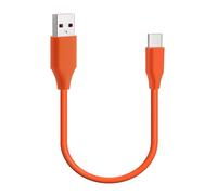 GEEKRIA Lot de 2 câbles de charge de casque de type C compatibles avec Sony WH-1000XM5 WH-1000XM4 WH-ULT900N WH-XB920N WH-XB910N, câble d'alimentation de rechange USB vers USB-C (orange, 3 m)