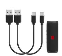 Geekria Lot de 2 câbles de charge USB pour haut-parleurs compatibles avec JBL Boombox 4, GO5, Clip 5/4, Charge 6/4, Pulse 5, Xtreme 3, Flip 7/6, USB vers USB-C (30 cm)