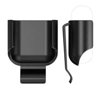 Geekria Lot de 2 coques ultra légères avec clip de ceinture, compatibles avec les écouteurs sans fil Apple AirPods 2, port de charge accessible (noir)
