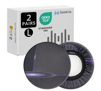 Geekria Lot de 2 Housses d’Oreille en Tissu Extensible pour Casque, lavables, Protections d’Oreillettes pour Grands Casques Circum-Auriculaires, pour Coussinets 10,5-15,7 cm (4,1"-6,2")