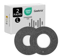 Geekria Lot de 2 paires de cache-oreilles en tricot avec OEKO-TEX et SGS, lavables et extensibles pour casques supra-auriculaires, coussinets anti-transpiration pour salle de sport (taille L/gris