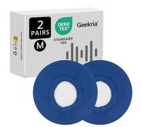 Geekria Lot de 2 paires de cache-oreilles en tricot - Certifié Oeko-Tex et SGS - Lavables et extensibles pour casques supra-auriculaires - Coussinets anti-transpiration pour salle de sport (taille M