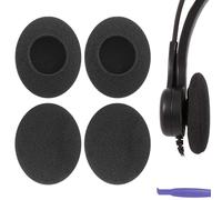 Geekria Lot de 2 paires de coussinets de rechange en mousse confortable pour casque stéréo Logitech OEM PC 860 Noir