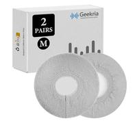 GEEKRIA Lot de 2 paires de coussinets en tissu tricoté extensible pour écouteurs Bose QC35II, QC35, QC25, QC15, SoundLink Gris