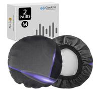 Geekria Lot de 2 Paires de protège-Oreilles en Tissu Flexible pour écouteurs, Protections d'oreilles hygiéniques lavables et Extensibles pour Casque Supra-auriculaire (M/Cosmos)