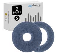 GEEKRIA Lot de 2 Paires de protège-Oreilles en Tricot pour Casque, lavables et Extensibles, hygiéniques, pour Casque Supra-auriculaire, Chauds et Confortables (S/Bleu)