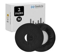 GEEKRIA Lot de 2 Paires de protège-Oreilles en Tricot pour Casque, lavables et Extensibles, protège-Oreilles hygiéniques pour Casque Supra-auriculaire, Chauds et Confortables (M/Noir)