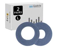 GEEKRIA Lot de 2 Paires de protège-Oreilles en Tricot pour Casque, Protections d'oreilles hygiéniques lavables et Extensibles pour Grands Casques Supra-Auriculaires, Chauds et Confortables (L/Bleu)