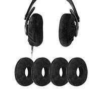 Geekria Lot de 2 paires de protège-oreilles en velours lavables et extensibles pour casque supra-auriculaire, housse anti-transpiration pour plus de chaleur et de confort (M/noir), PJZ185-02