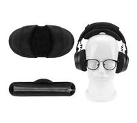 Geekria Lot Grande Housse et Coussin de Serre-tête à Scratch (Convient aux Serre-têtes 3,5-4,5 cm), Compatible avec Corsair HS80, JBL Quantum 800, Logitech GPRO X, Razer Kraken Pro (Velours/Noir)