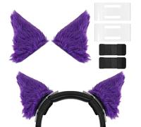 GEEKRIA Nova Entretoise pour Casque + Fixation Oreilles de Chat Compatible avec Les écouteurs Bose, Sony, Skullcandy, Beats, Marshall, Installation Facile, Confortable et élégant (Noir/Violet)