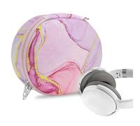 Geekria NOVA Étui de transport rigide de rechange pour casque Sennheiser PXC 550, HD 450BT, HD 350BT - Motif marbre rose